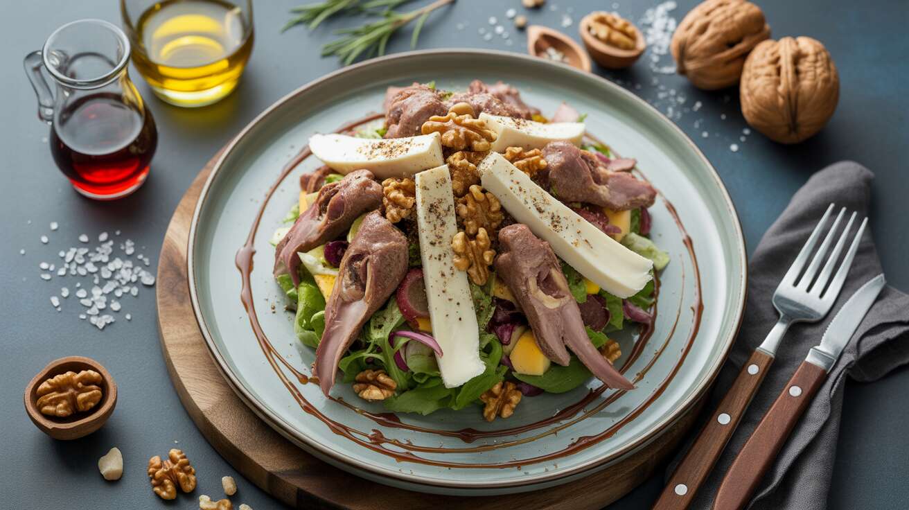 Salade Croquante aux Gésiers et Fromage du Périgord : recette Savoureuse