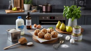 Muffins légers poire et sirop de basilic : recette gourmande