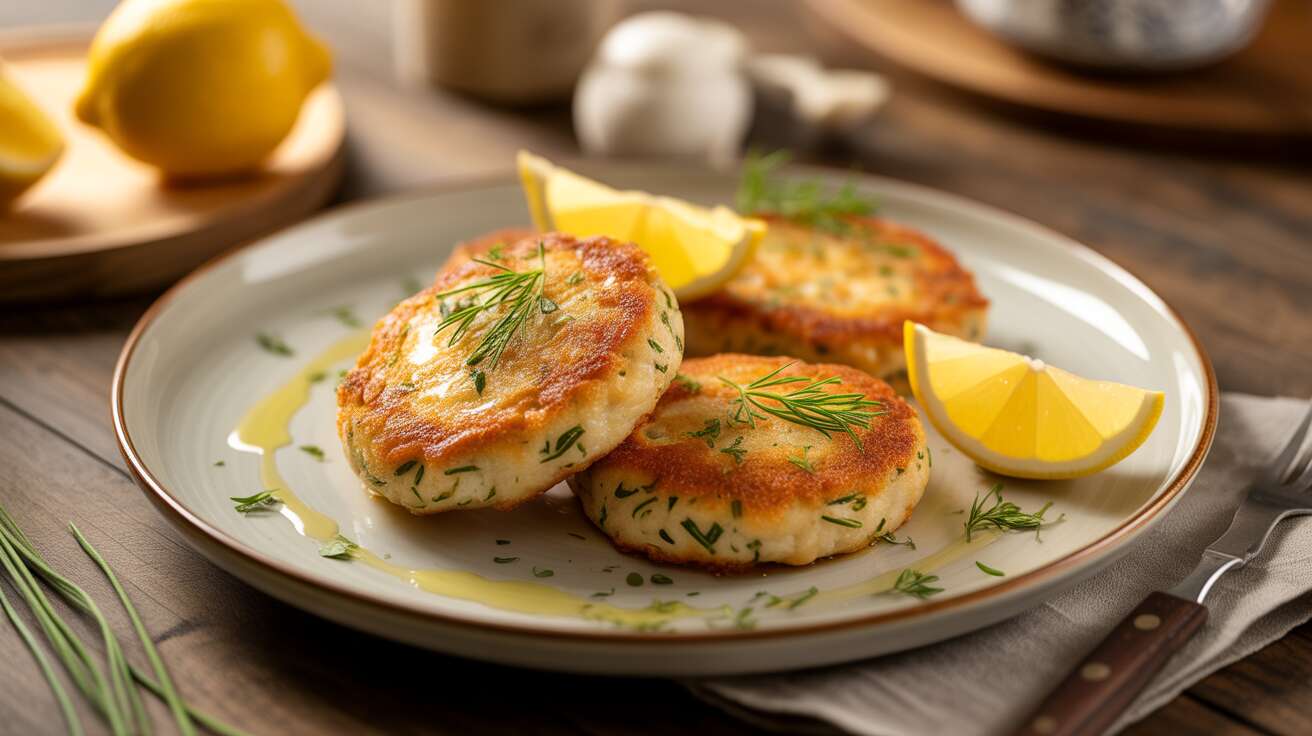 Galettes légères aux restes de poisson, citron et fines herbes : recette facile et savoureuse