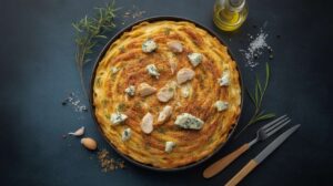 Gratin de pâtes au poulet et au bleu : recette savoureuse