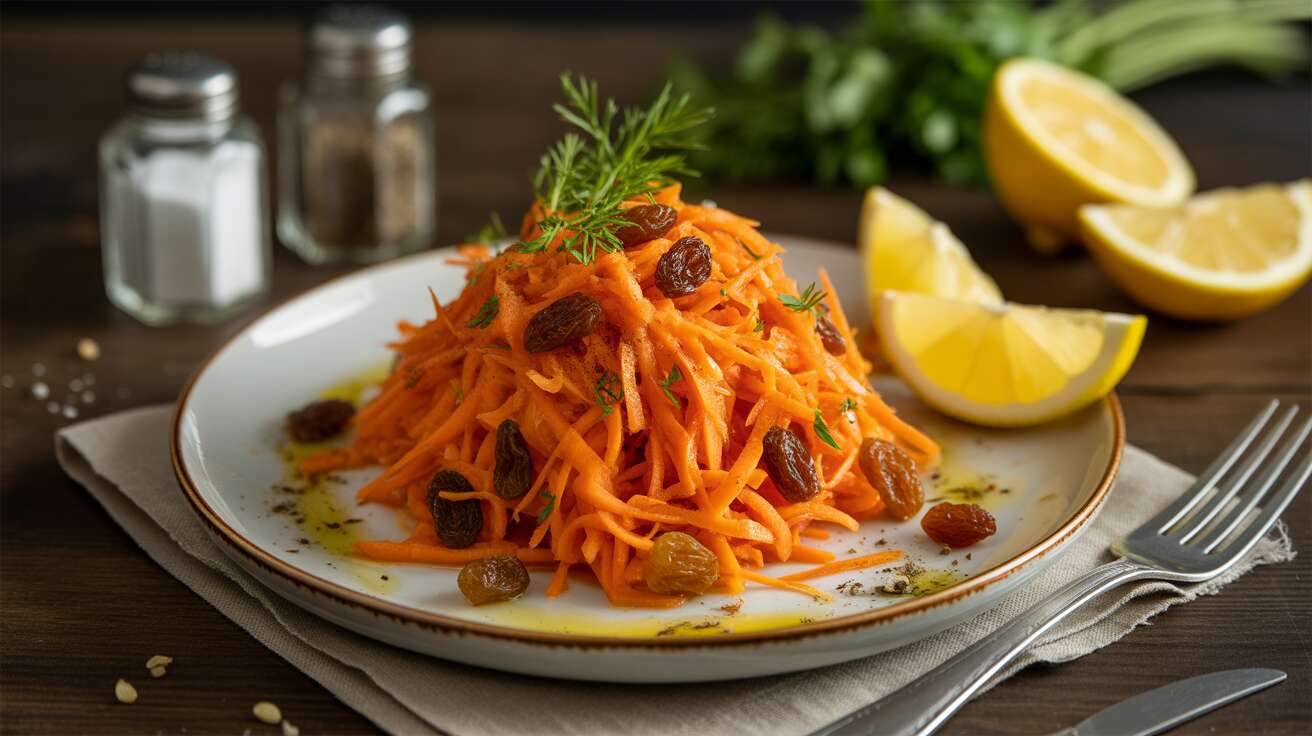 Salade légère de carottes aux raisins : recette minceur