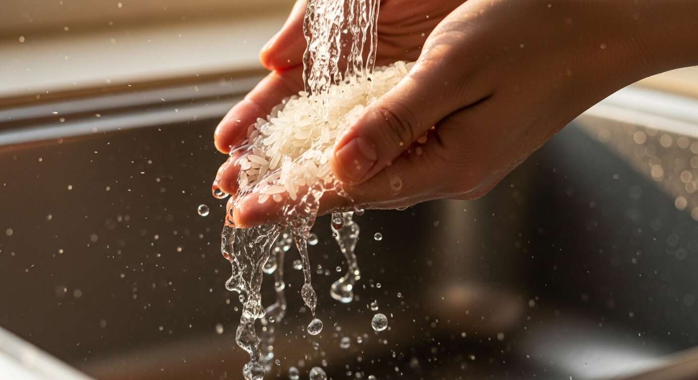 Ce petit geste avant la cuisson du riz évite qu’il colle à la casserole