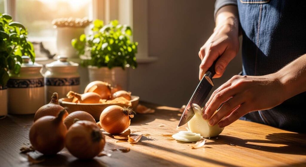 Astuce de grand-mère : le secret pour éplucher les oignons sans pleurer