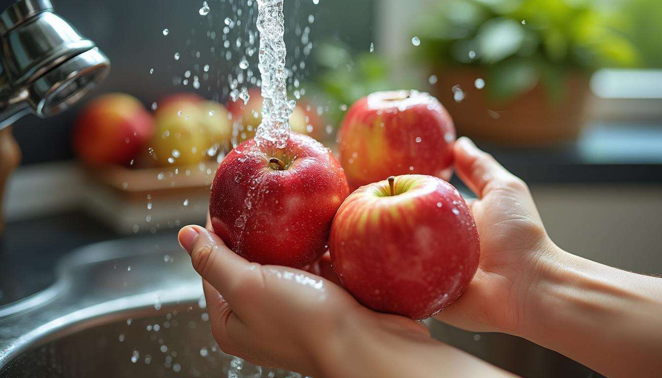 Ce geste simple permet de nettoyer les fruits sans vinaigre