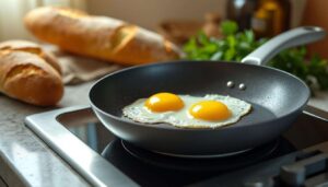 L’astuce du glaçon dans la poêle pour des œufs au plat parfaits