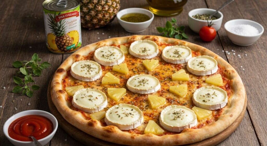 Pizza à l'ananas et fromage de chèvre : recette originale et gourmande