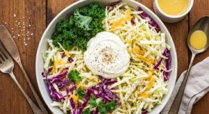 Coleslaw léger aux 3 choux : recette santé et gourmande