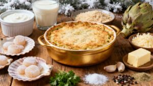 Gratin léger de Saint-Jacques à la crème : recette savoureuse et facile