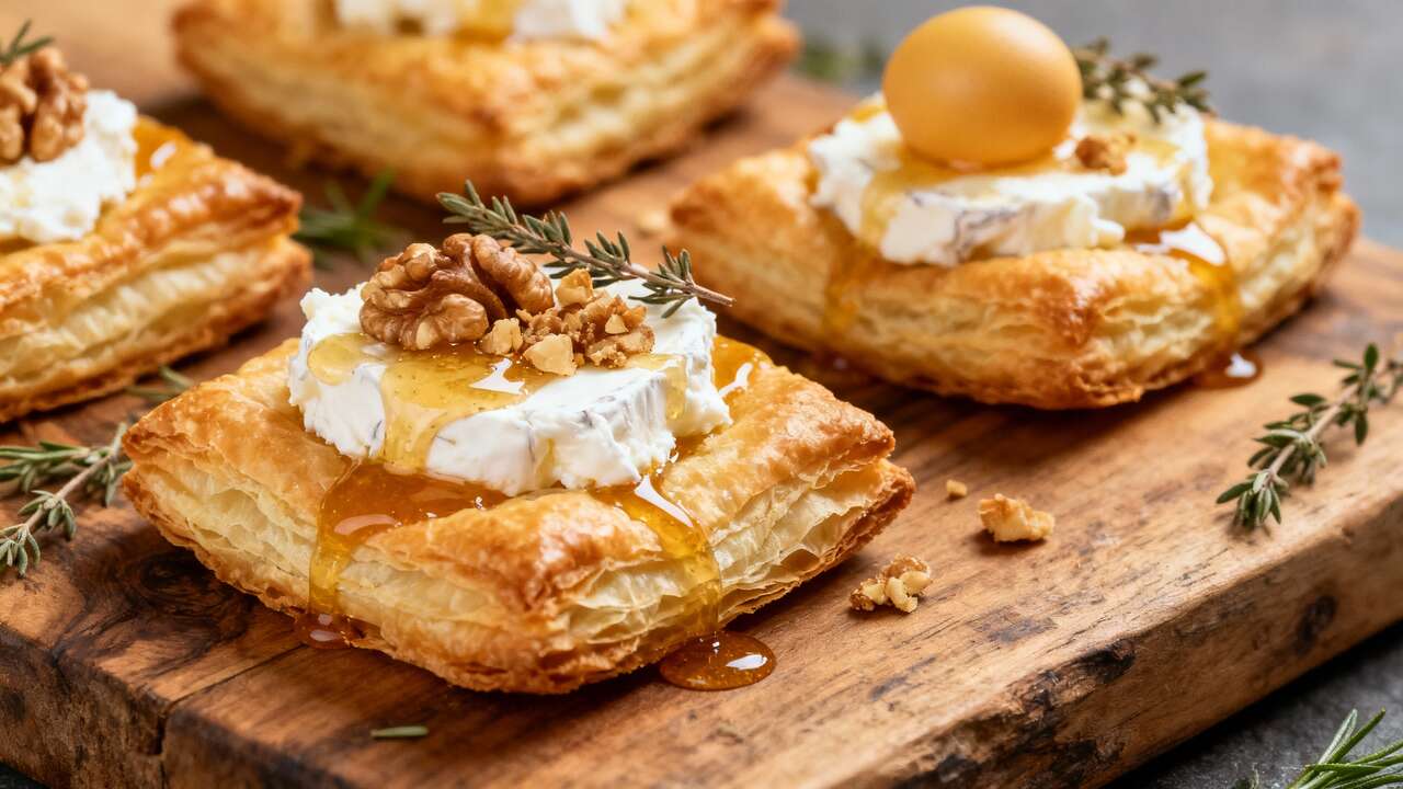 Feuilletés Apéritifs au Chèvre Frais : recette Gourmande