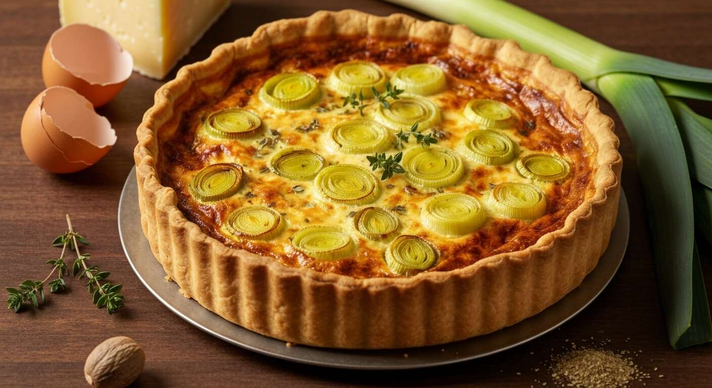 Recette de quiche aux poireaux et fromage de brebis