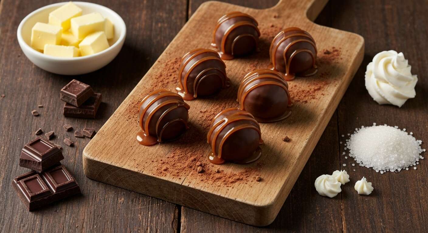 Truffes chocolatées légères au caramel beurre salé : la recette facile