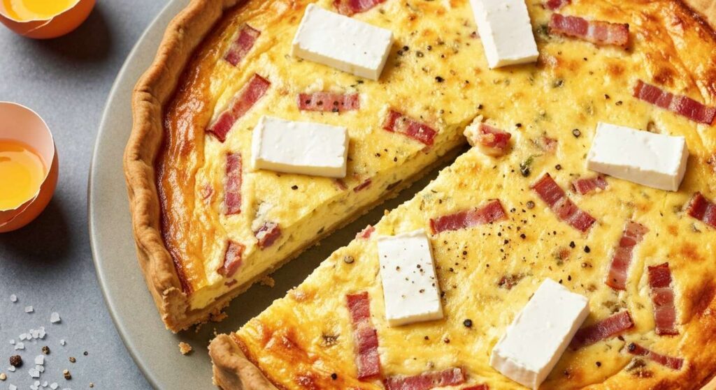 Quiche au chèvre frais et lardons : la recette facile