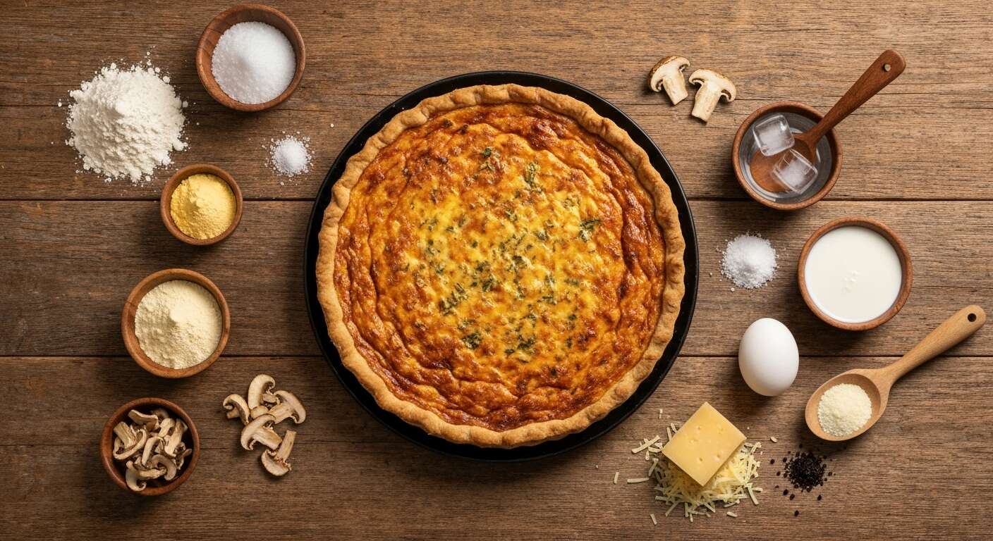Quiche aux champignons légère et économique : la recette facile