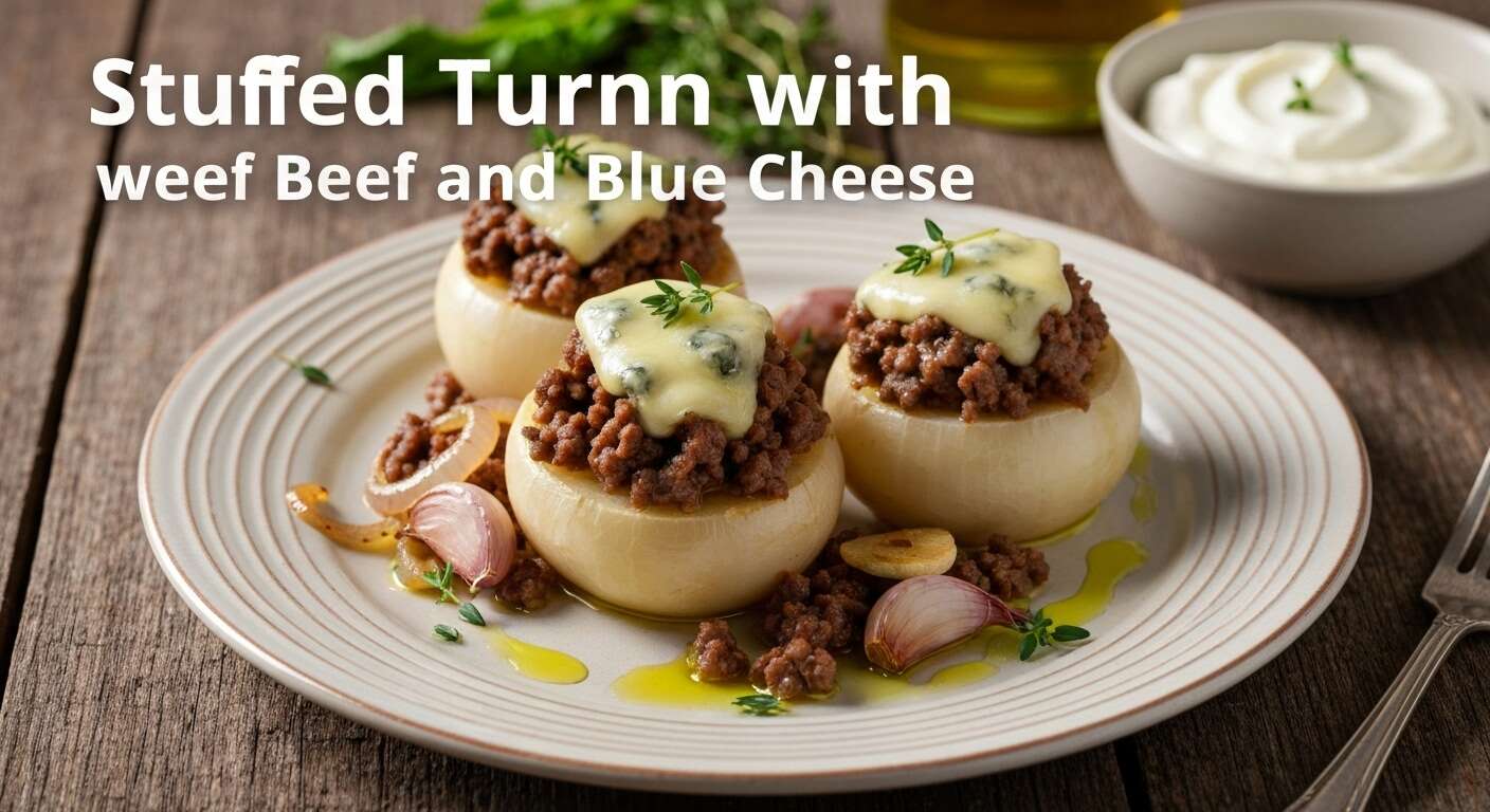 Navets farcis au bœuf et fromage bleu : une recette savoureuse