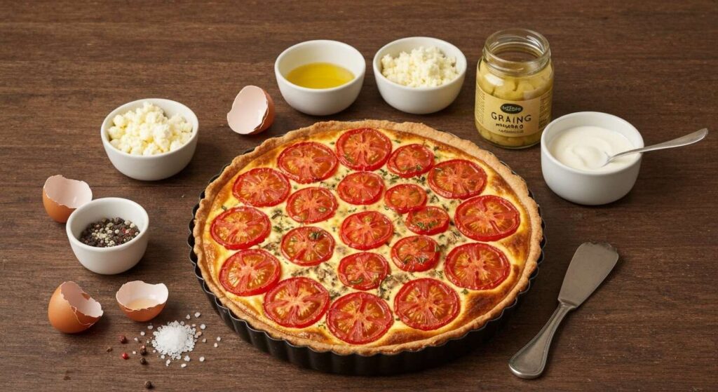 Quiche tomate, fromage frais et thon à la moutarde : la recette savoureuse