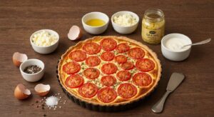 Quiche tomate, fromage frais et thon à la moutarde : la recette savoureuse