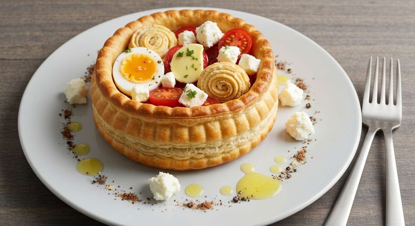 Vol-au-vent poireaux, fromage et pâte de coing : recette savoureuse