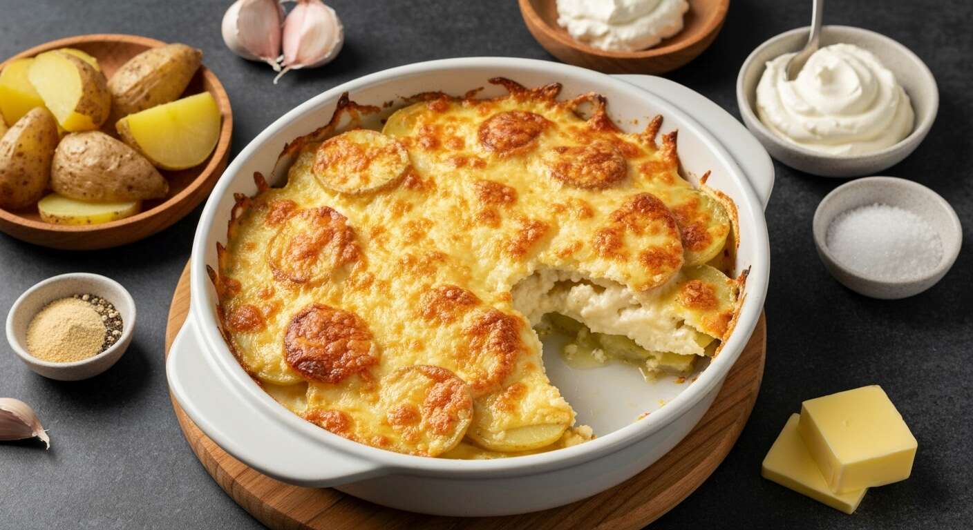 Gratin de Pommes de Terre au Fromage de Chèvre : recette Savoureuse