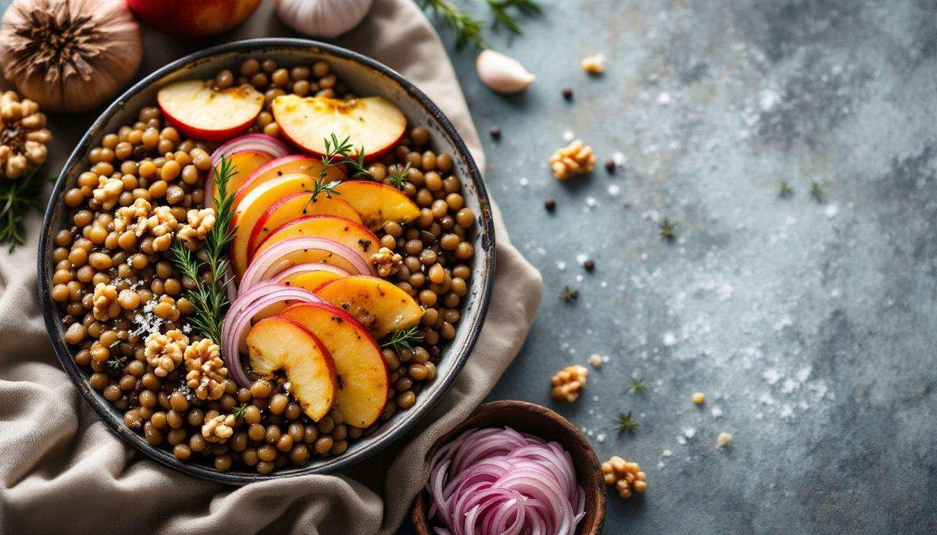 « Une alliance surprenante et réussie » : ce bol tiède de lentilles, pommes rôties et noix va devenir votre déjeuner d’automne préféré