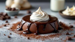 Cette île flottante version chocolat fond dans la bouche… et fait chavirer les amateurs de desserts légers mais intenses