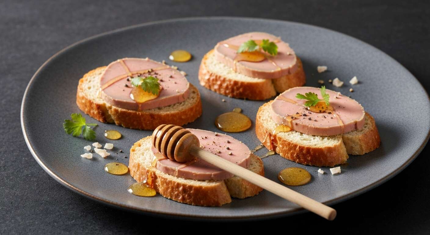 Canapés de Foie Gras sur Pain d'Épices Léger