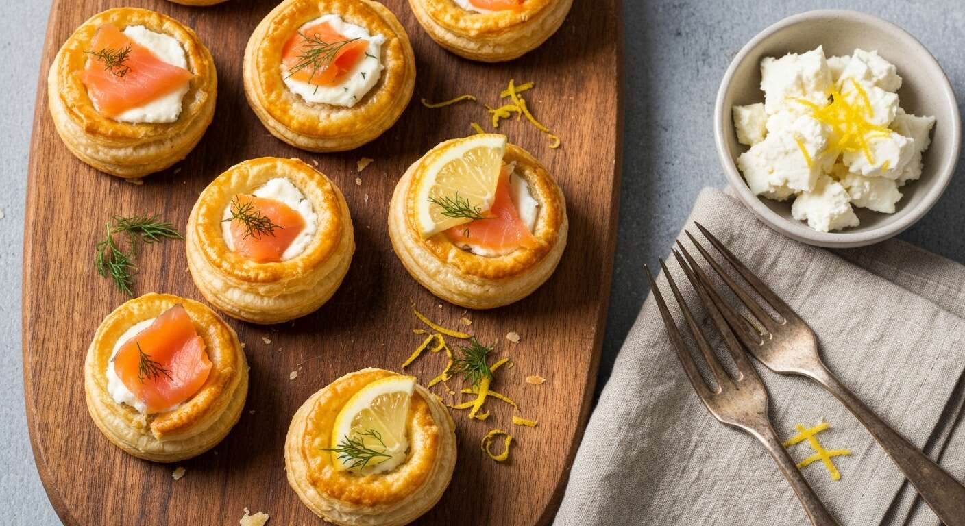 Recette de mini chaussons au saumon fumé et fromage frais