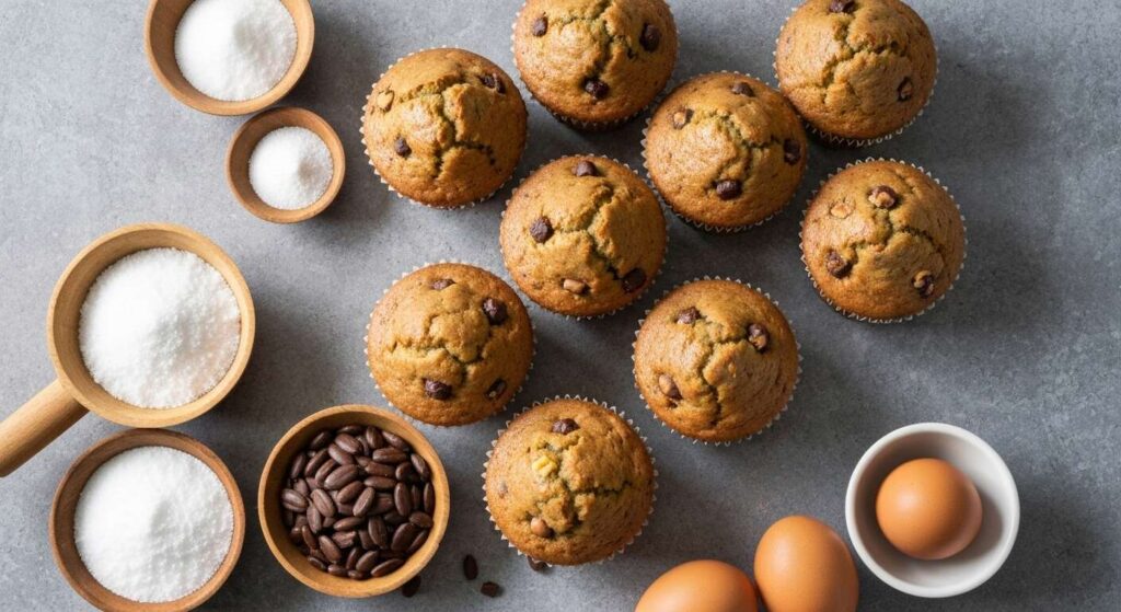 Muffins légers au thé vert Matcha et chocolat : recette sans matières grasses