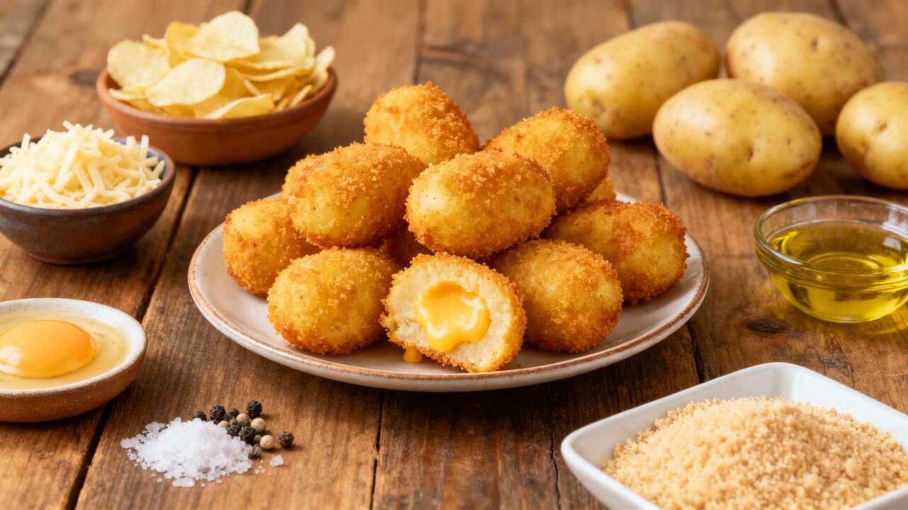 Croquettes légères de pommes de terre au gruyère au four