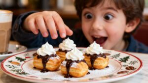 Mini éclairs chantilly légère et chocolat : un délice pour café gourmand