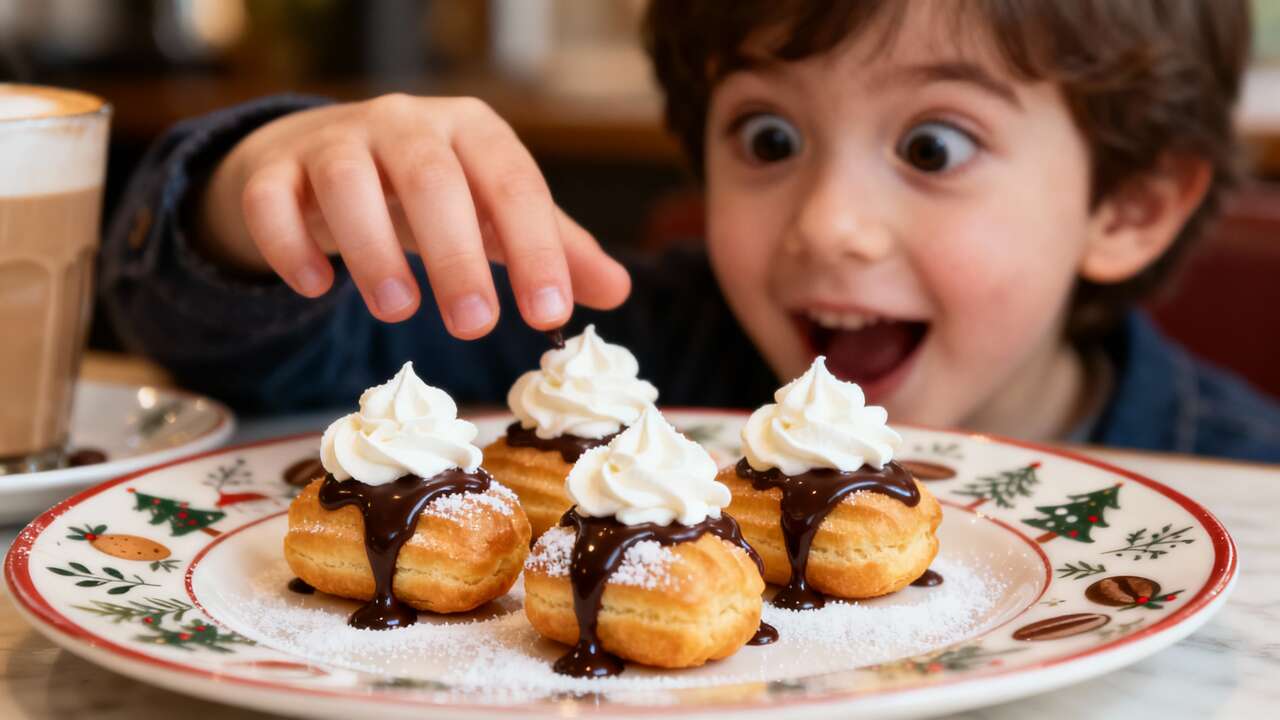 Mini éclairs chantilly légère et chocolat : un délice pour café gourmand