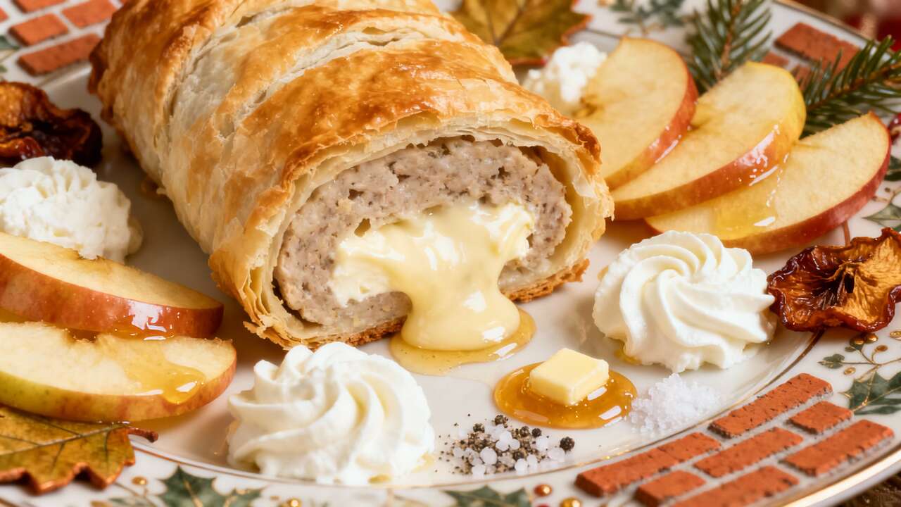 Croustillant de boudin blanc à la pomme et fromage frais : recette gourmande