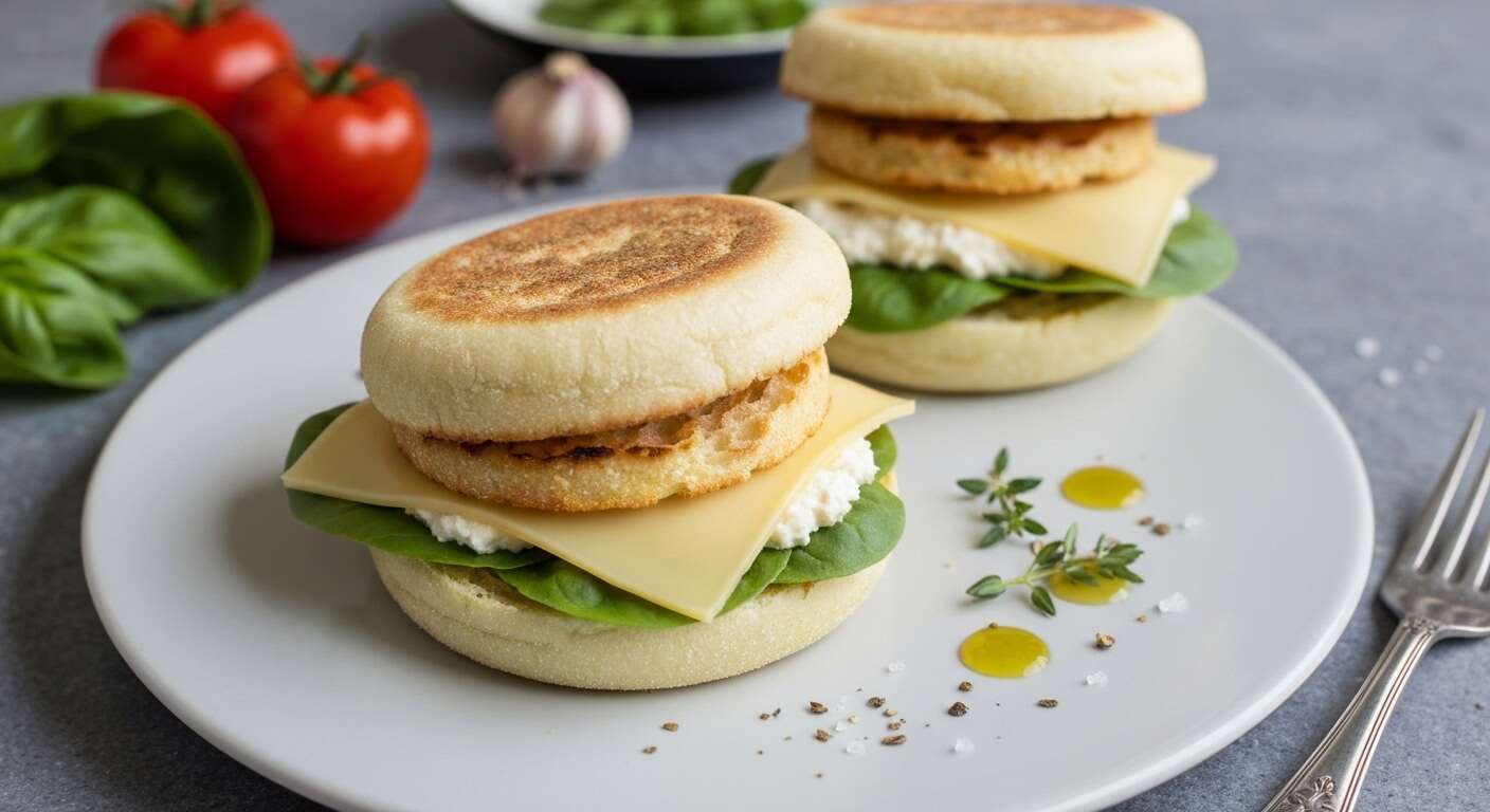 Sandwich muffin anglais au fromage frais : recette gourmande