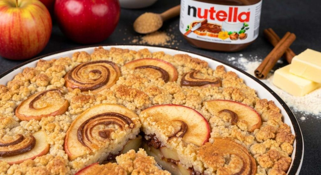 Crumble léger pommes et Nutella : recette gourmande