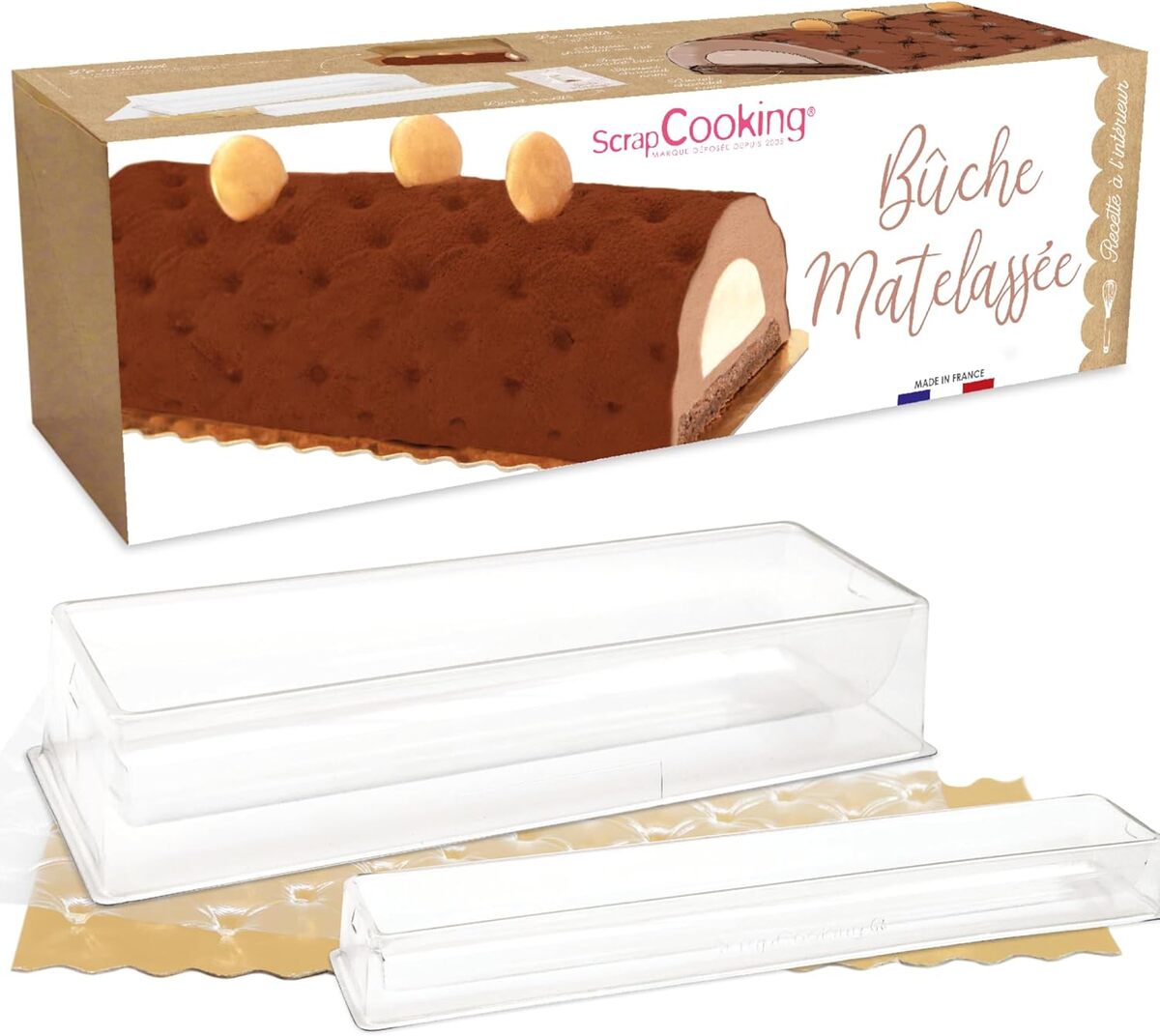 Test du kit bûche de Noël ScrapCooking - Moule matelassé et insert inclus