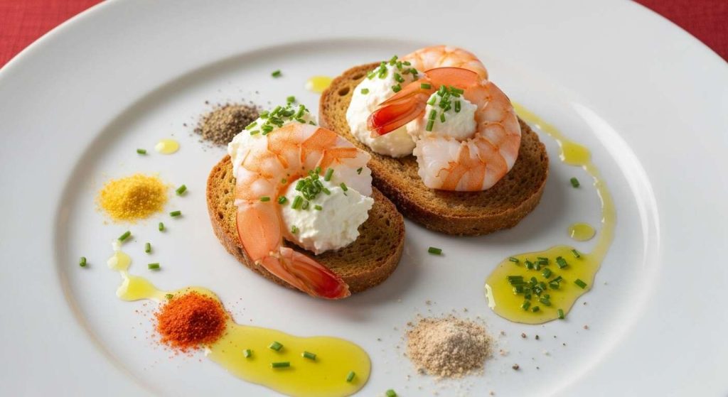 Crevettes festives au fromage frais : recette gourmande