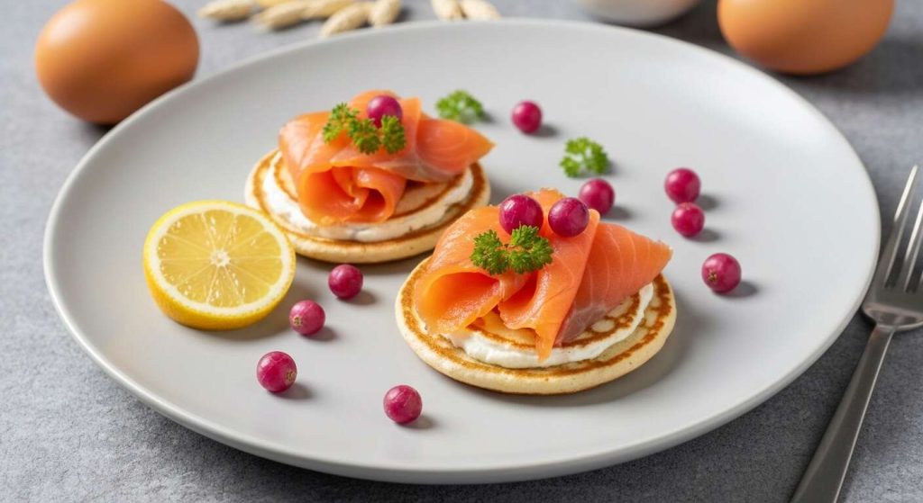 Blini au saumon fumé : recette de chantilly aux herbes et fromage frais