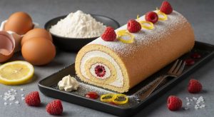 Bûche légère aux framboises et citron : recette facile et gourmande