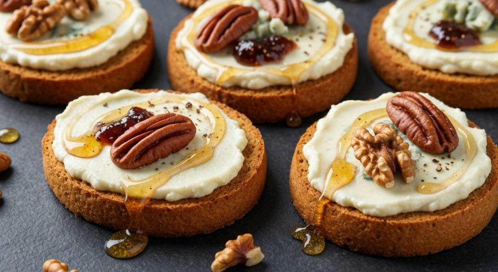 Toasts de Noël au fromage bleu : recette gourmande