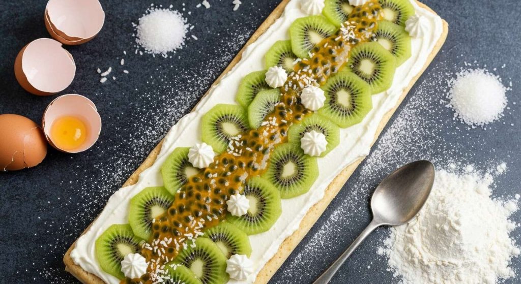 Recette de bûche légère : passion et kiwi