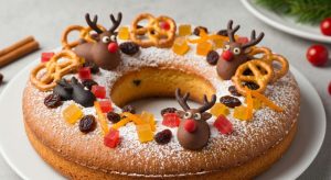 Recette de Couronne de Fruits et Renne de Noël