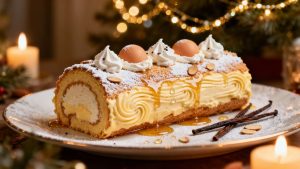 Bûche de Noël à la vanille et au fromage : recette originale et festive