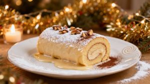 Gâteau roulé à la Pralinoise léger pour les fêtes