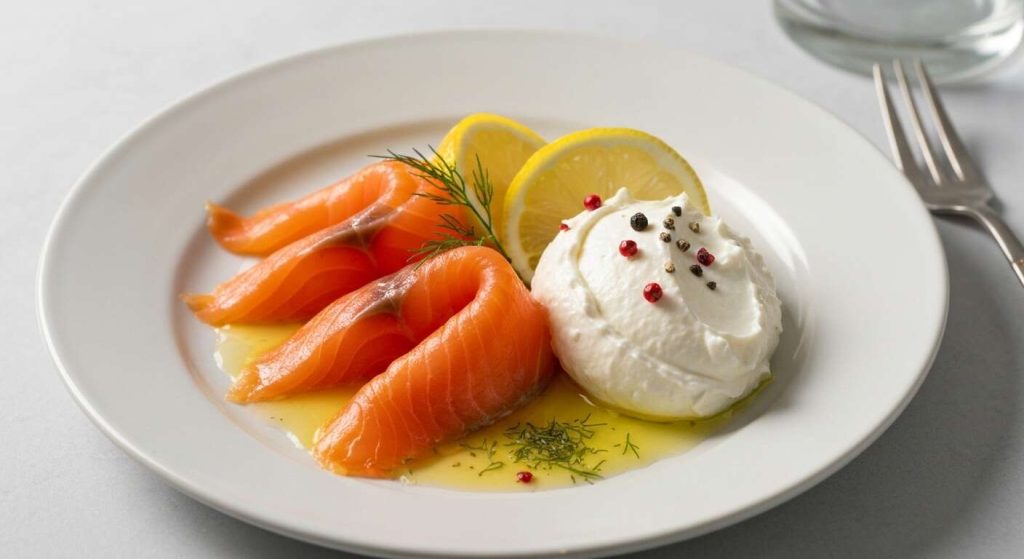 Recette de mousse de fromage de chèvre et saumon fumé