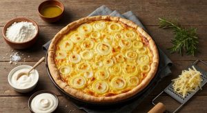 Tartes flambées aux oignons et fromage : recette savoureuse