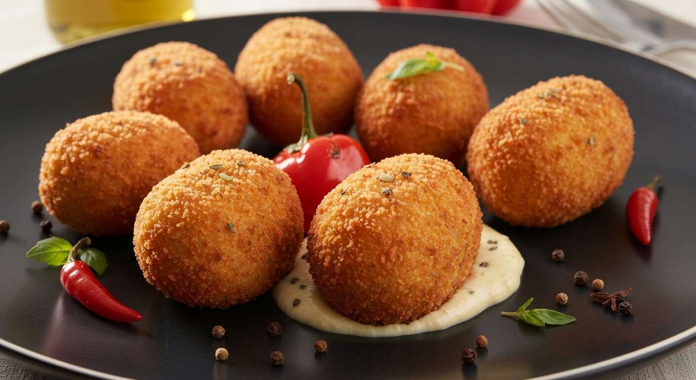 Croquettes au camembert et coulis de poivrons rouges : recette savoureuse