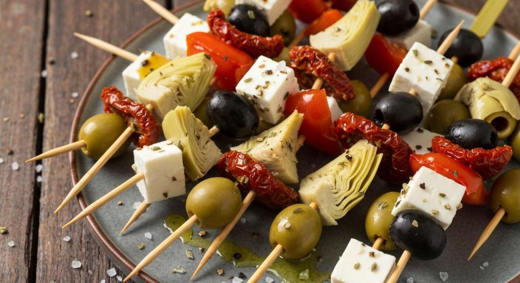 Brochettes de crudités au fromage : recette savoureuse et facile