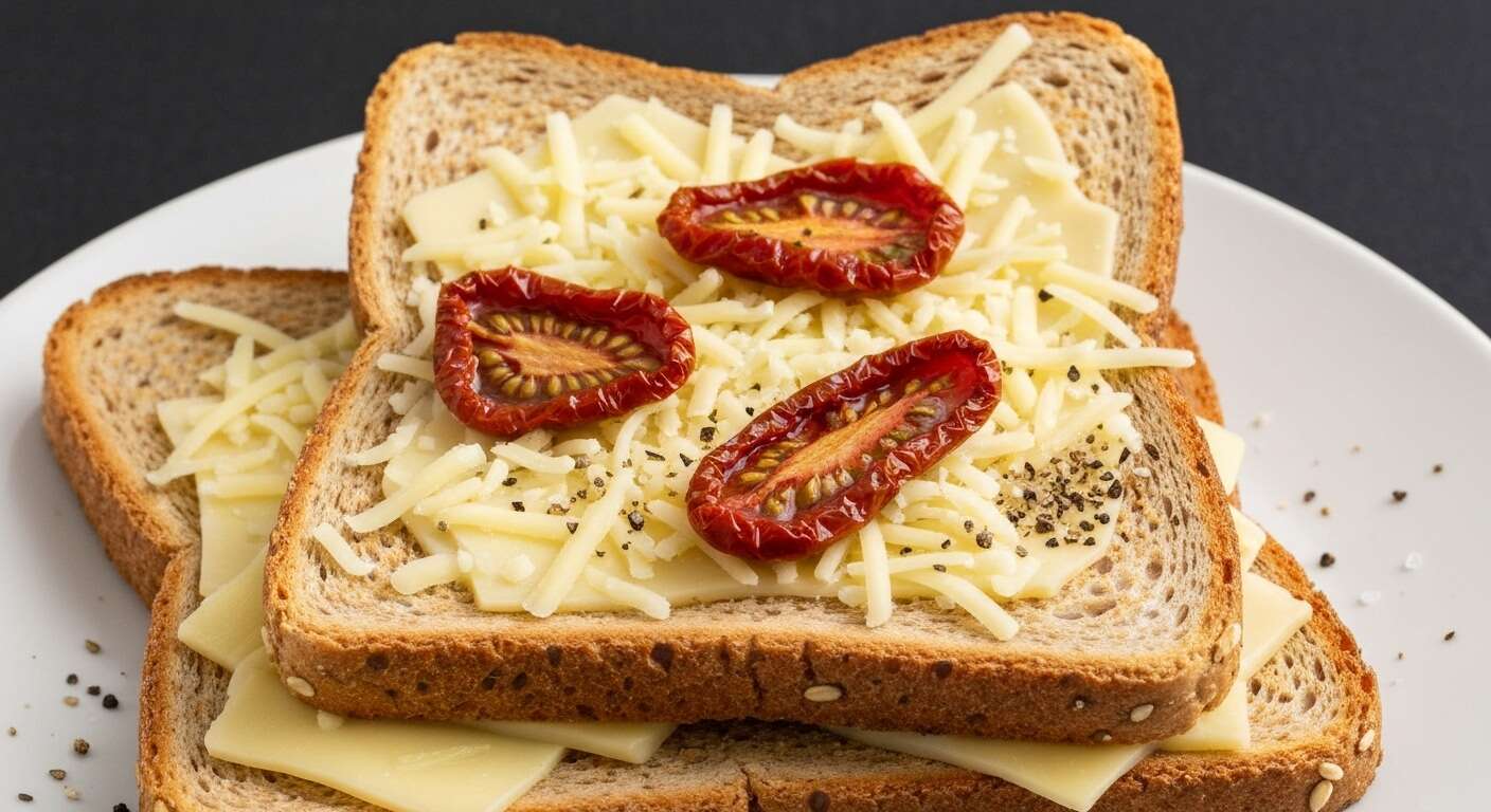 Recette de sandwiches légers toastés au fromage et tomate