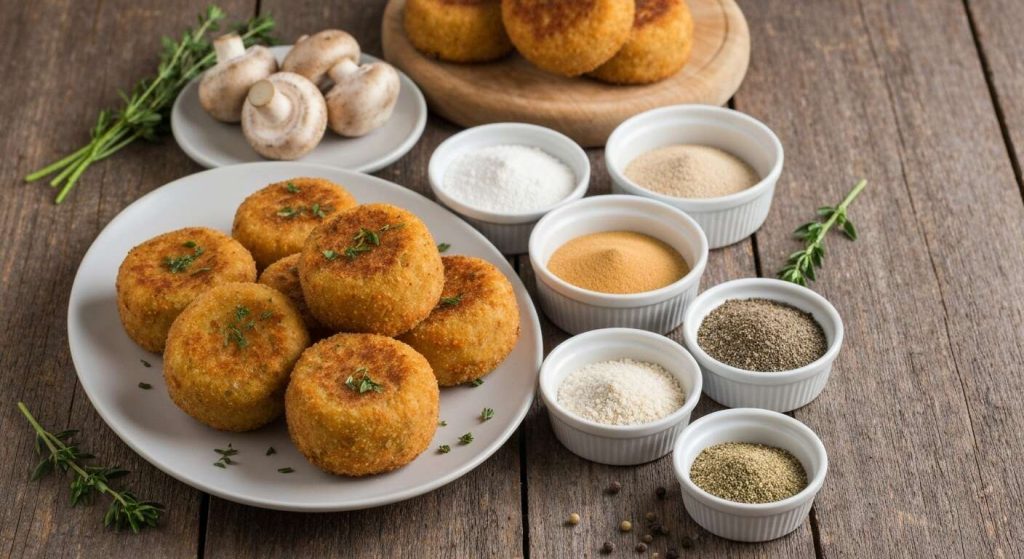 Croquettes légères aux champignons : moins de 200 calories