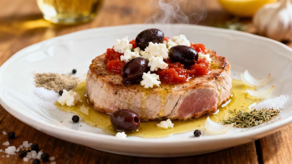 Médaillons de Filet Mignon à la Crètoise avec Fromage Allégé