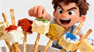 Sucettes colorées au fromage frais : recette gourmande